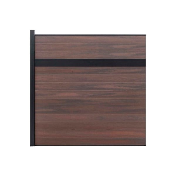 Jewett Cameron Companies Estate 6'W x 6'H Black Rose Aluminum/Composite Horizontal Fence-Adder Section-IN GROUND EF EG1226 - main